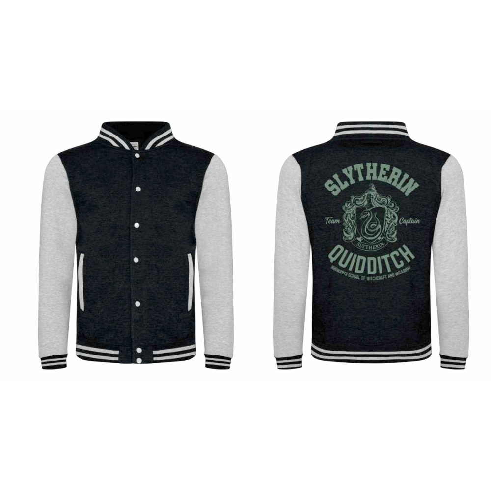 Harry Potter - Slytherin Quidditch Varsity jacket - Zwart/Grijs